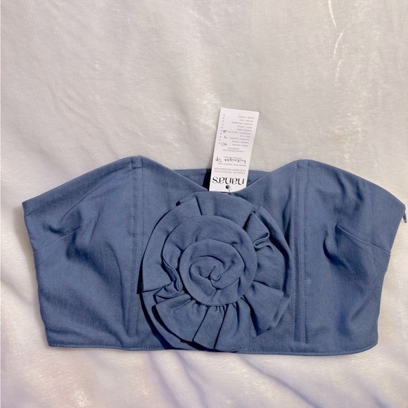 NANA’S Milano Denim Corset Top and Midi Pencil Skirt Set - Picture 7 of 16